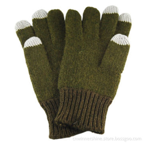 Gloves with stylish 3 fingers screen touch winter gloves for iPhone iPad 30% wool